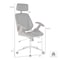 Armen Living Century Office Chair with Multifunctional Mechanism in Chrome finish with Black Faux Leather LCCEOFCHBL - alternate 6